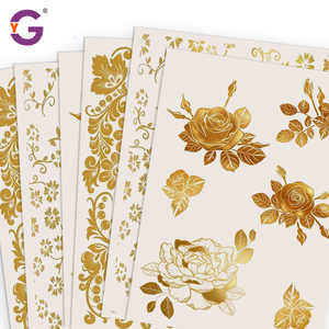 Feuilles d'autocollants transparents adhésifs personnalisés, écologiques, imperméables, avec estampage or, autocollant avec logo d'entreprise pour les vitrines de bijouteries - Product Image 1