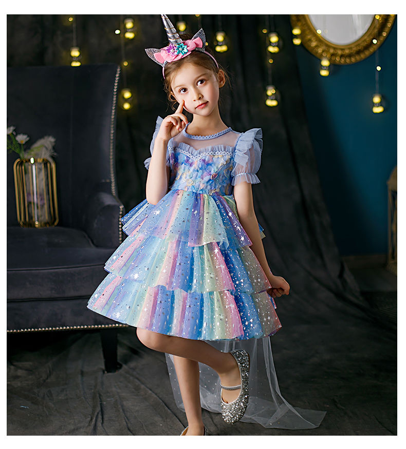 halloween birthday dress Sequin Unicorn Dress Set
