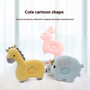 Almohada para la cabeza antisesgada de seda helada para bebé, almohada relajante en forma de recién nacido con funda de impresión Digital Animal para ropa de cama - Product Image 4