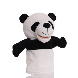 Marioneta de mano de animales súper suave personalizada, oso para aliviar el estrés de los niños, juguetes de peluche, técnica lavada, relleno de algodón PP para bodas - Product Image 1