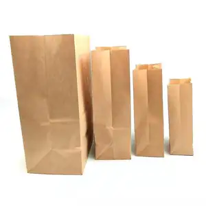 Fashion trend food packaging brown craft paper bags