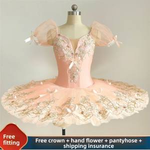 Tutù Professionale da Balletto per Ragazze, Abito in Tulle Bianco, Blu, Rosa, Body da Ginnastica con Diamanti, Costume da Danza, Body da <span class=keywords><strong>Ballerina</strong></span> - Product Image 4