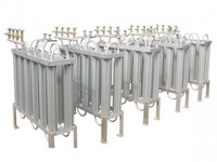 Vaporizador de temperatura ambiente de gran oferta para oxígeno líquido/nitrógeno/núcleo de argón, incluido el motor de bomba PLC, engranaje de rodamiento de caja de cambios