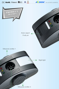 Tùy chỉnh hiệu quả siêu âm Pest muỗi Chuột Repellent với LED thở ánh sáng ban đêm siêu âm Chuột <span class=keywords><strong>Repeller</strong></span> - Product Image 5