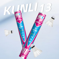 Volants de badminton Kunli en plumes de canard haute durabilité pour entraînement, pour joueurs professionnels, utilisation intérieure/extérieure, vente en gros