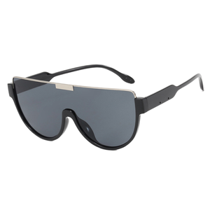 <span class=keywords><strong>Occhiali</strong></span> <span class=keywords><strong>da</strong></span> <span class=keywords><strong>Sole</strong></span> alla Moda per Street Photography con Lenti Monoblocco, <span class=keywords><strong>Mascherina</strong></span> Minimalista di Tendenza con Protezione Solare e Montatura Grande - Product Image 6