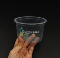 Sulide vente en gros bols à crème glacée en plastique jetables personnalisés Eco Transparent 350ml pp fournisseur de tasses à sundae