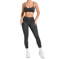 Ensemble de yoga taille haute pour femme : Leggings push-up et brassière de sport pour l'entraînement et le fitness