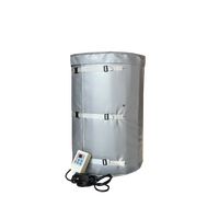 Chauffe-tambour gris 15 gallons à prix d'usine, en tissu Oxford imperméable, alliage de nicrome, 350W 120V, chauffe-cuve portable