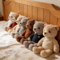 Porte-clés en peluche personnalisé de haute qualité, ours en peluche, jouets en peluche, animaux en peluche, rembourrage en coton PP pour jouets de bébé et cadeaux d'événements
