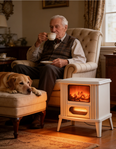 Nouveauté Hiver : Appareil Électroménager Chauffage Électrique Infrarouge à Effet Flamme 3D, Thermostat Réglable, Protection Contre <span class=keywords><strong>la</strong></span> Surchauffe, 250-299 m² - Product Image 1
