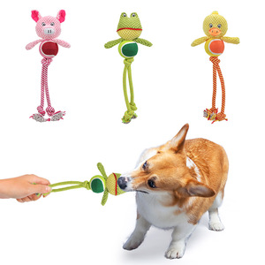 Jouet à mâcher pour animaux de compagnie en corde de coton, mignon et résistant aux morsures, pour chiot, interactif, couineur, pour le nettoyage des dents molaires - Product Image 1