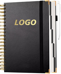 Tùy chỉnh được thiết kế & logo 7.3*10.4 máy tính xách tay xoắn ốc dòng 360 trang văn phòng Tạp Chí làm việc Quà Tặng trường văn phòng kế hoạch da máy tính xách tay - Product Image 4