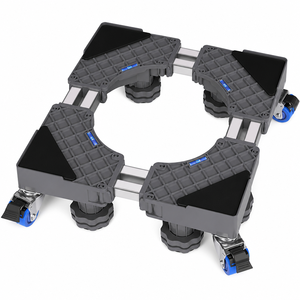 Base Rodante para Electrodomésticos con Ruedas Giratorias de Plástico Resistente, Carga Frontal, Movimiento Suave, Soporte Portátil para Lavadora, Kit Profesional, Gris - Product Image 3