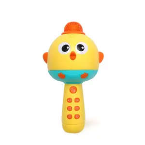 무선 어린이 재미 만화 치킨 마이크 사운드 통합 조기 교육 노래 기계 2 색 옵션 장난감