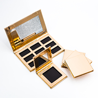 9 Boîtes Rectangulaires en Carton Écologique Gaufré pour Cosmétiques, Mini Palette Compacte Vide Magnétique pour Maquillage et Fards à Paupières