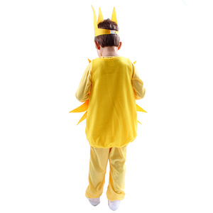 Children's <b>Sun</b> Performance <b>Costume</b> Yellow Polyester Fiber Stage Party Cosplay Outfit - Product Image 4