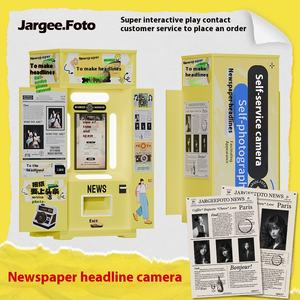 Cabina de Fotos Retro con Diseño de Periódico, con Wi-Fi, Logotipo Personalizado para Activación de Marca, Eventos Pop-Up y Campañas de Marketing - Product Image 4