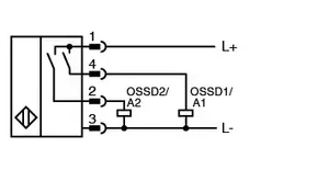 Sensor Inductivo de Seguridad P+F NSN20-L2M-2E2-V1-S2D2, Sn 20mm Sin Instalación Empotrada, 2x PNP NO OSSD, SIL 2 / PL D, M12-4pin, IP69K, VariKont L - Product Image 3
