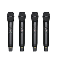 Sistema de Micrófono Inalámbrico Digital SLXD42Q de 4 Canales, 4 Micrófonos de Mano BETA58A/KSM8, Micrófono de Cintura