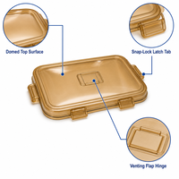 Boîte de rangement pour gâteaux avec couvercle bombé 240x160mm et languettes de fermeture en PP, service de moulage par injection pour contenants alimentaires de cuisine personnalisés