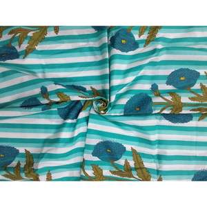 Tela Popelina de Algodón y Lino Cotsiler, 42 Pulgadas de Ancho, Ligera, Estampado Floral, Transpirable, para Vestidos y Blusas de Verano - Product Image 4