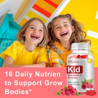 Gummies multivitaminées et probiotiques pour enfants, marque privée OEM ODM, soutien immunitaire et digestif quotidien, vitamines en gummies pour enfants