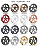 Nuevas llantas forjadas de dos piezas de 18-26 pulgadas, diseño clásico de cinco radios con remaches, borde ancho, 5x112 5x114.3, acabado negro para Golf GTI 86 Stance