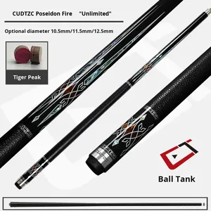 Stecca da Biliardo Cuetec Legend <span class=keywords><strong>Poseidon</strong></span> in Fibra di Carbonio con Giunto Centrale 1/2, Incisione 3D, Tecnologia Athena Black per Biliardo a Nove Palle - Product Image 1