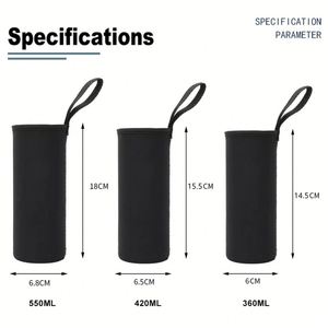 Vente en gros d'usine, gobelet en verre portable unisexe anti-chute avec manchon en néoprène et logo personnalisé - Product Image 4