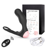 Kabelloser USB-Fernbedienungs-Prostatamassager Analplug mit Stoßfunktion Männlicher Analvibrator mit Heizfunktion IPX7 Wasserdicht Wiederaufladbar