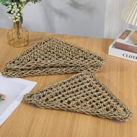 Jouets écologiques en jonc de mer naturel pour oiseaux, tapis tressé en herbe, accessoires de jeu à mâcher et à grimper pour petits animaux, pour cage ou enclos