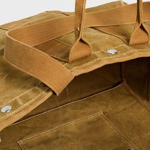 กระเป๋าผ้าแคนวาสกันน้ำสีกากีแบบ DIY  ขนาดใหญ่ สะพายไหล่  สำหรับผู้หญิง สีพื้น  ใช้ได้ทุกฤดู  สำหรับเดินทาง  ไปเที่ยวทะเล - Product Image 4
