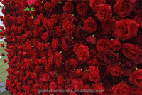 Décoration de mariage QSBD de haute qualité, rouleau de fleurs en tissu 5D, fond de mur, fleurs artificielles en soie mélangée, moderne, fait à la main
