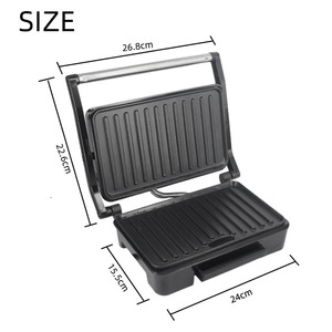 Máquina para hacer sándwiches, parrilla eléctrica para bistecs, máquina para hacer panini, sartén antiadherente de acero inoxidable para el hogar, 850W, máquina para desayunos y barbacoa - Product Image 6