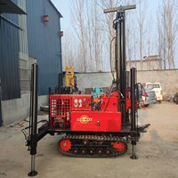 Machine de forage de puits d'eau diesel sur chenilles de 200 m de profondeur