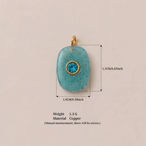 Pendentifs fantaisie en acier inoxydable P266 avec zircone cubique et breloques en résine colorée, motifs crâne et <span class=keywords><strong>smiley</strong></span>, pour la fabrication de bijoux DIY et colliers - Product Image 5