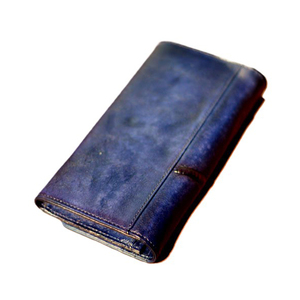 Portefeuilles pour femmes en cuir véritable avec motif de <span class=keywords><strong>libellule</strong></span> bleue, portefeuilles longs pour femmes, portefeuilles en cuir de vache, pochettes - Product Image 5