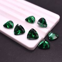 Pierre précieuse en zircon vert taille trillon, pierre libre pour la création de bijoux DIY, pendentif