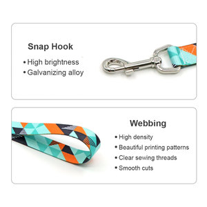 Laisse pour chien en polyester à motif géométrique, durable et tendance, pour chiens de taille moyenne - Product Image 4