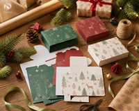 Caja de Regalo de Cartón Corrugado Kraft de Lujo con Cinta, Disponible en Stock, para Empaquetado al por Mayor, Regalos de Navidad, Bodas, Cumpleaños y Festividades