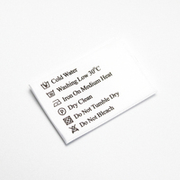 Étiquettes de soin personnalisées imprimées en plastique transparent, résistantes à la décoloration, étiquettes imperméables pour matelas, literie et textiles de maison