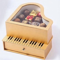 Boîte Cadeau Luxe Créative en Forme de Piano avec Tiroir, Fleurs Éternelles Préservées, Rose Éternelle pour la Saint-Valentin et Mariages (Vente en Gros)