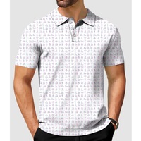 Polo vintage à manches courtes, col polo, unisexe, 100% polyester, séchage rapide, impression par sublimation, logo sur le dos/avant