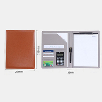 Organizador de Suministros de Oficina de Cuero PU, Portadocumentos, Carpeta con Anillas, Portafolio para Archivo Eficiente