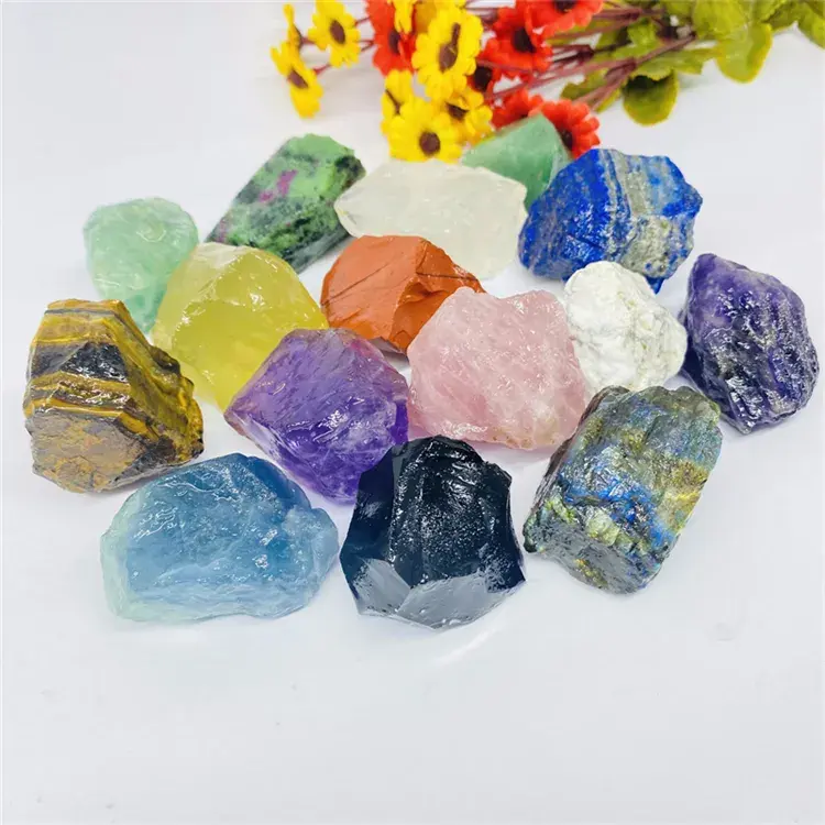 wholesale natural stones rough crystal raw stone rose quartz amethyst gemstone