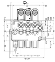 Katup Distributor Hidrolik YD Kapasitas Tinggi 2-Arah 80 L/mnt P80 6 Spool Manual Monoblock Kontrol Arah Tabung 31.5 MPa 1