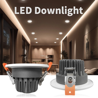 Lámpara de Techo Empotrada LED COB de 7W, Regulable, sin Parpadeo, Ángulo de Haz de 15 Grados, UGR 19, Recorte de 75mm, para Interiores