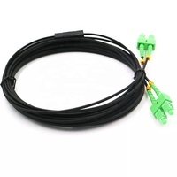 Kabel Patch Cord Fiber Optik Drop FTTH Indoor Outdoor 1 2 Core SC UPC APC Pra-Konektorasi Buatan Shenzhen