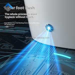 Ensemble WC et <span class=keywords><strong>lavabo</strong></span> intelligent avec capteur automatique, siège de toilette chauffant intelligent, céramique, <span class=keywords><strong>siphon</strong></span> en S, WC portable de luxe - Product Image 4